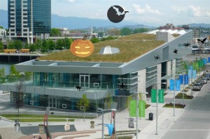 Halloween Southeast False Creek Creekside Community Centre in Southeast False Creek dressed up for Halloween
