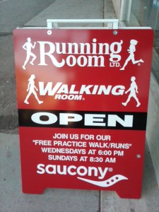 The Running Room sign at 7th and Cambie in Vancouver The Running Room Sign at 7th and Cambie in Fairview Slopes