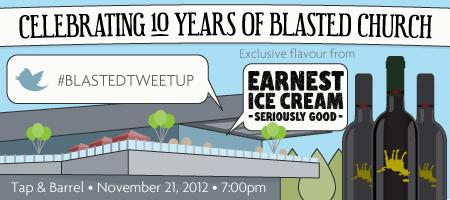 #blastedtweetup at Tap and Barrel in Southeast False Creek #blastedtweetup Celebrating 10 years of Blasted Church at Tap and Barrel